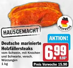 HIT Deutsche marinierte Holzfällersteaks Angebot