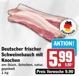 HIT Deutscher frischer Schweinebauch mit Knochen Angebot