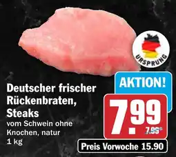 HIT Deutscher frischer Rückenbraten, Steaks Angebot