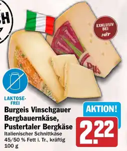 HIT Burgeis Vinschgauer Bergbauernkäse, Pustertaler Bergkäse Angebot