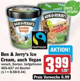 HIT Ben & Jerry's Ice Cream, auch Vegan Angebot