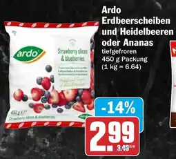 HIT Ardo Erdbeerscheiben und Heidelbeeren oder Ananas Angebot