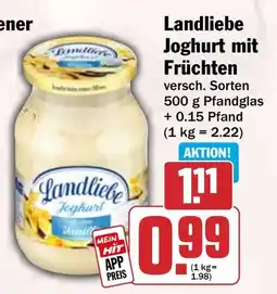 HIT Landliebe Joghurt mit Früchten Angebot