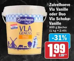 HIT Zuivelhoeve Vla Vanille oder Duo Vla Schoko Vanille Angebot