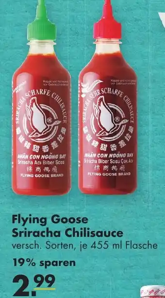 Handelshof Flying Goose Sriracha Chilisauce 455ml Angebot