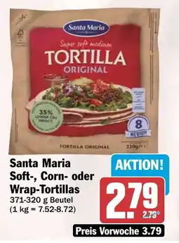 HIT Santa Maria Soft-, Corn- oder Wrap-Tortillas Angebot