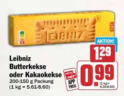 HIT Leibniz Butterkekse oder Kakaokekse Angebot