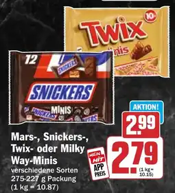 HIT Mars-, Snickers-, Twix- oder Milky Way-Minis Angebot