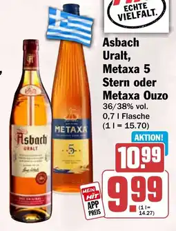 HIT Asbach Uralt, Metaxa 5 Stern oder Metaxa Ouzo Angebot