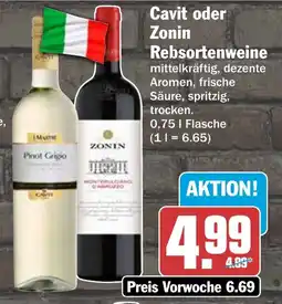 HIT Cavit oder Zonin Rebsortenweine Angebot