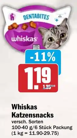 HIT Whiskas Katzensnacks Angebot