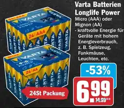 HIT Varta Batterien Longlife Power Angebot