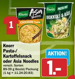 HIT Knorr Pasta-/ Kartoffelsnack oder Asia Noodles Angebot
