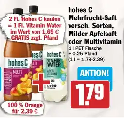 HIT hohes C Mehrfrucht-Saft versch. Sorten, Milder Apfelsaft oder Multivitamin Angebot