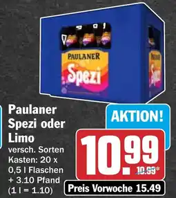 HIT Paulaner Spezi oder Limo Angebot