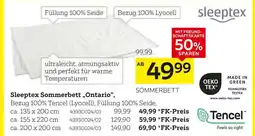 XXXLutz Sleeptex sommerbett ontario ca. 135 x 200 cm Angebot