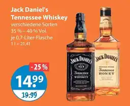 V Markt Jack daniel's tennessee whiskey Angebot