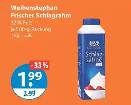 V Markt Weihenstephan frischer schlagsahne Angebot