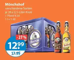 V Markt Mönchshof bier Angebot