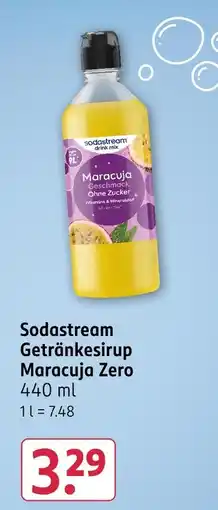 Rossmann Sodastream getränkesirup maracuja zero Angebot