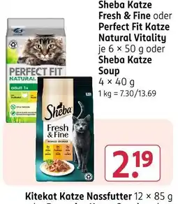 Rossmann Sheba fresh & fine oder perfect fit katze natural vitality Angebot