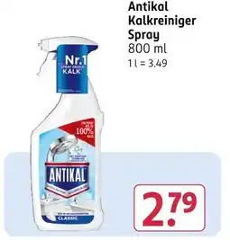 Rossmann Antikal kalkreiniger spray Angebot