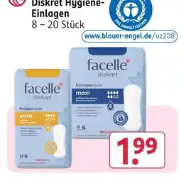 Rossmann Facelle diskret hygiene-einlagen Angebot