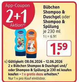 Rossmann Bübchen shampoo & duschgel oder shampoo & spülung Angebot