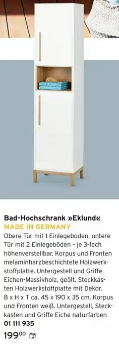 Tchibo Bad Hochschrank Eklund Angebot