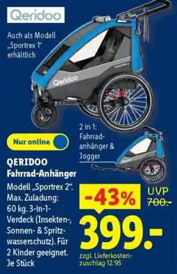 Lidl QERIDOO Fahrrad-Anhänger Angebot