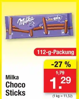 Zimmermann Milka choco sticks Angebot