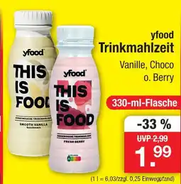 Zimmermann Yfood trinkmahlzeit smooth vanilla Angebot