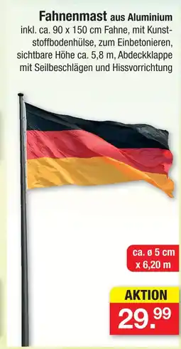 Zimmermann Fahnenmast aus aluminium Angebot