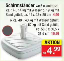 Zimmermann Schirmständer weiß o. anthrazit Angebot
