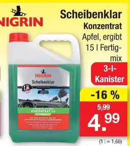 Zimmermann Nigrin scheibenklar konzentrat Angebot