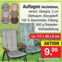 Zimmermann Auflagen hochlehner Angebot