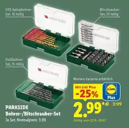 Lidl PARKSIDE Bohrer-/Bitschrauber-Set Angebot