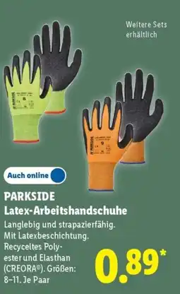 Lidl PARKSIDE Latex-Arbeitshandschuhe Angebot