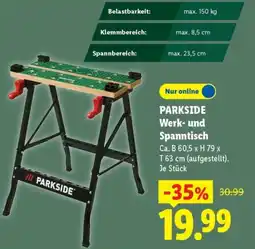 Lidl PARKSIDE Werk- und Spanntisch Angebot