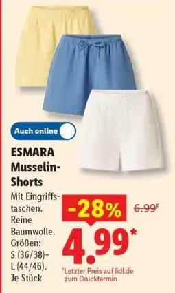 Lidl ESMARA Musselin- Shorts Angebot