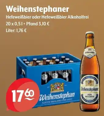 Getränke Hoffmann Weihenstephaner Hefeweiẞbier oder Hefeweiẞbier Alkoholfrei Angebot