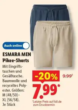 Lidl ESMARA MEN Pikee-Shorts Angebot