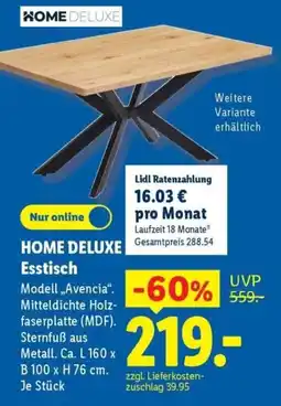 Lidl HOME DELUXE Esstisch Angebot