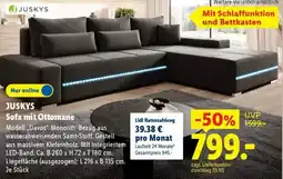 Lidl JUSKYS Sofa mit Ottomane Angebot