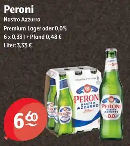 Getränke Hoffmann Peroni Nastro Azzurro Premium Lager oder 0,0% Angebot