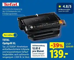 Lidl TEFAL Optigrill XL Angebot