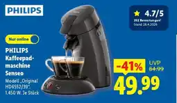 Lidl PHILIPS Kaffeepadmaschine Senseo Angebot