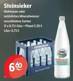 Getränke Hoffmann Steinsieker Heilwasser oder natürliches Mineralwasser Angebot