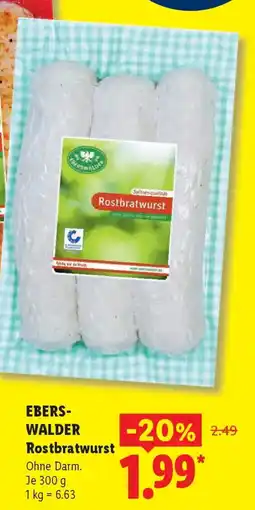 Lidl EBERSWALDER Rostbratwurst Angebot