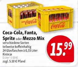 Nah & Frisch Coca-Cola, Fanta, Sprite oder Mezzo Mix Angebot